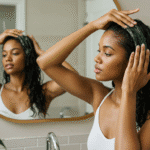 Mulher usa babosa no cabelo para benefícios