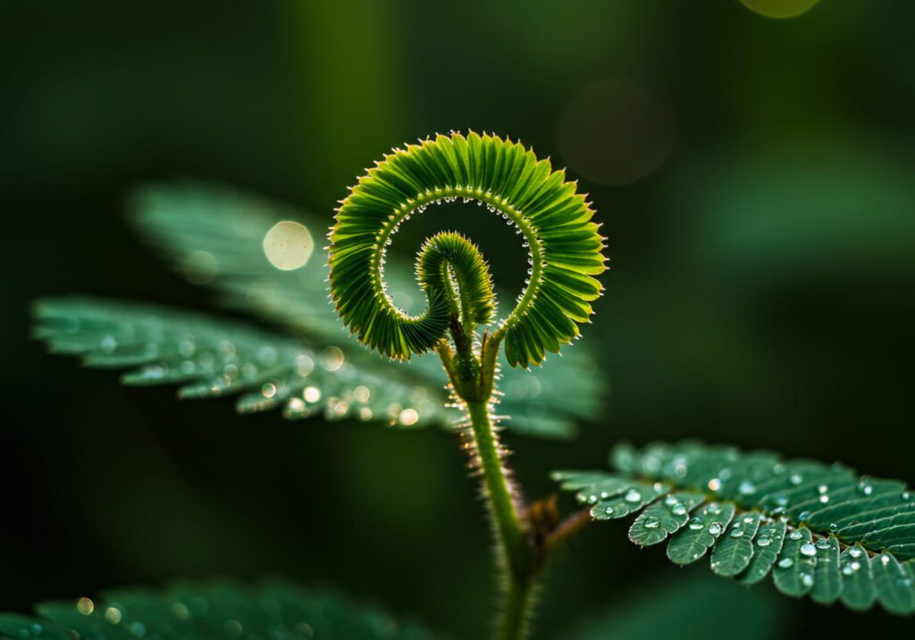 Folha da Flor mimosa