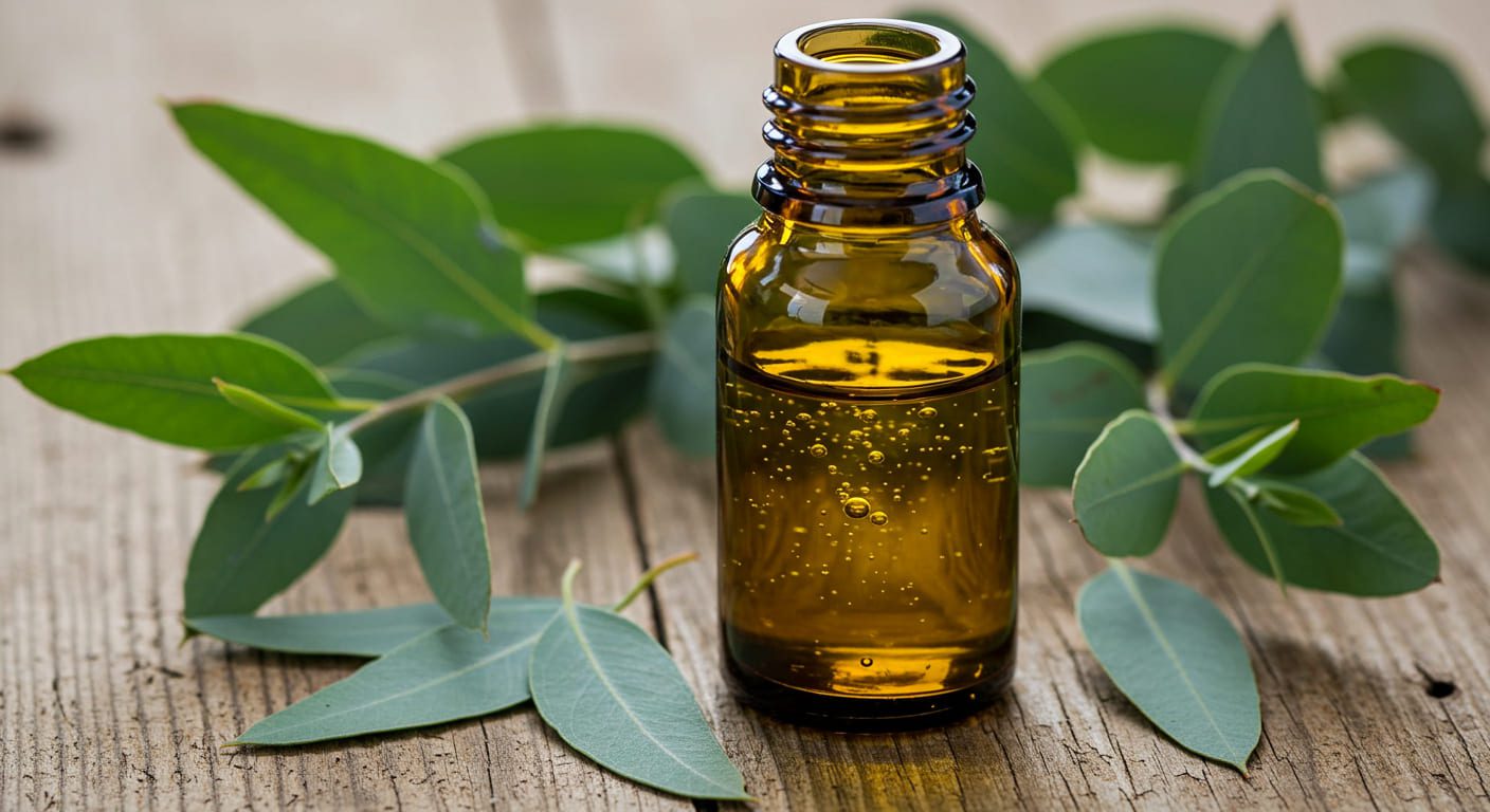 Frasco de óleo de eucalipto citriodora