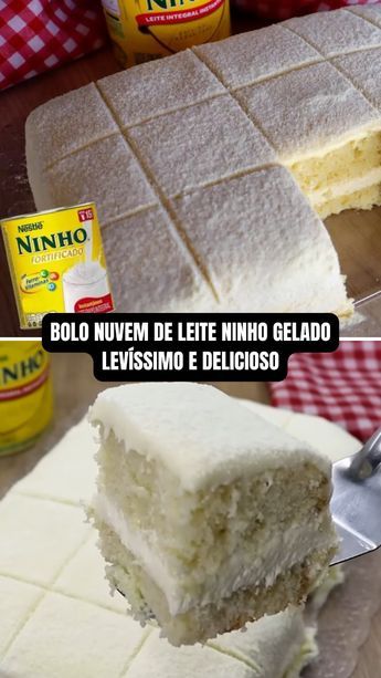 Bolo Nuvem de Leite Ninho Gelado